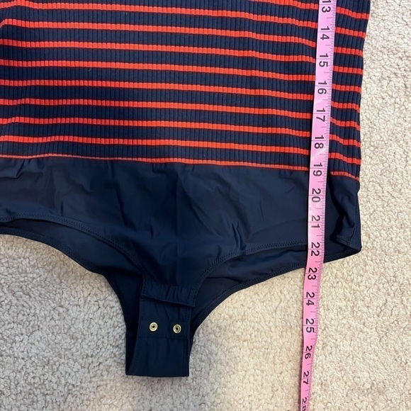 J Crew Women’s Red & Blue Striped Bodysuit Size Medium - Picture 7 of 8
